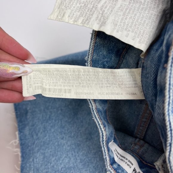 Zara TRF Denim Skirt Button Closure Women's Small - Picture 6 of 7